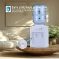 thumbnail image 4 of Top Loading Water Cooler Dispenser, Hot Cold 5 Gallon Desktop Water Machine for Home Office, White, 4 of 8