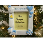 Christmas Ornaments Tree Decorations Holiday Xmas Babys First Christmas Ornament Photo Frame Baby Girl Boy Babies 1st Picture Frames Keepsake with a Bonus Black Pen Marker to Personalize