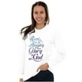 thumbnail image 3 of Revel in the Almighty Glory of God Women Plus Size Long Sleeve Graphic Tee Brisco Brands 3X, 3 of 5