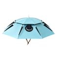 thumbnail image 2 of Solar Powered Fan Umbrella Hat 31.5in UPF 50+ Dual Cooling Hands Free Outdoor Sun Protection Hat for Fishing Golf Camping(Sky Blue,One Size), 2 of 8