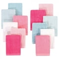 thumbnail image 2 of Hudson Baby Infant Girl 24Pc Rayon from Bamboo Woven Washcloths, Coral Mint, One Size, 2 of 2