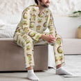 thumbnail image 7 of Susaid Frogs Print Men's Long Sleeve Pajama Set, Two-Piece Button-Down Loungewear PJs Set, Comfortable Sleepwear for Relaxation-Medium, 7 of 7