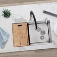 thumbnail image 2 of AZUNI 17 Inch Bamboo Cutting Board for Kitchen Sink, 2 of 11