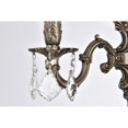 thumbnail image 4 of Elegant Lighting Monarch Traditional Pewter 2 Light E12 Royal Crystal Wall Sconce, 4 of 4