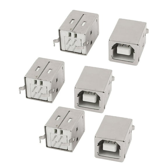 6 x PC Parts USB2.0 B Type 4-Pin Female Printer Port Connector