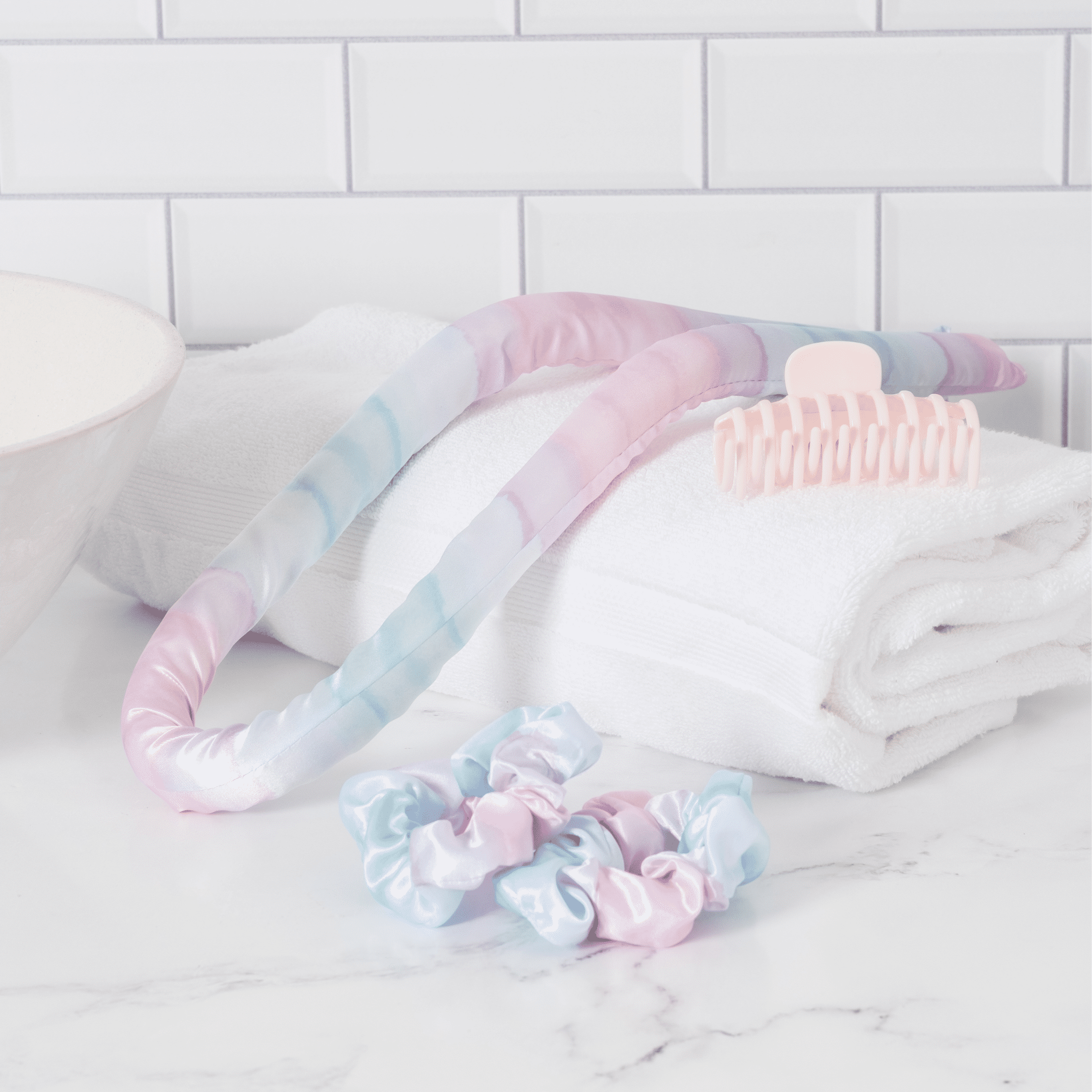 Bigoudis en satin sans chaleur Danielle Creations, pastel