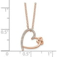 thumbnail image 4 of Sterling Silver Polished Rose-Tone Cz Heart 18In Necklace (18 X 12.79) Made In China qg6022-18, 4 of 5
