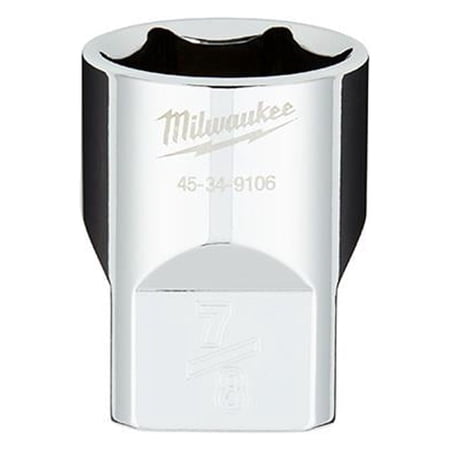 UPC: 0045242588985 | Milwaukee-45-34-9106 1/2 in. Drive 7/8 in. SAE 6-Point Socket with FOUR FLAT Sides