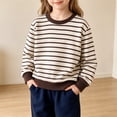 thumbnail image 2 of fatyb Sweatshirt for Toddler Cotton Striped Long Sleeve Boys Girls Crewneck Tops Kids Fashion Clothes, 2 of 6