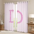 thumbnail image 2 of Manfei Initial Letter D Design Curtains and Drapes Pack of 2 (52x63 Each),Abstract Line Art Black Out Curtains, 2 of 6