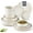 Modern-Beige, variant on Ceramic Dinnerware Set for 4 | Speckled Stoneware Plates and Bowls with unglazed terracotta | Scratch Resistant, Dishwasher & Microwave Safe Dishes Sets- 12-Pcs