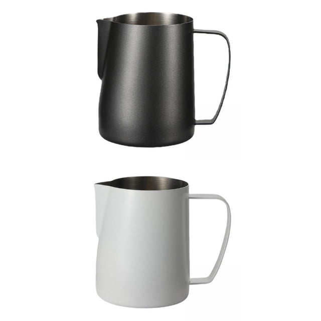 Jarra para espumar leche Espresso de material acero inoxidable, 2 piezas, herramienta Barista perfecl jarra para espumar leche