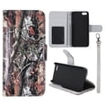 thumbnail image 1 of Camo Brown Oak Wallet Folio Case for Iphone SE 5S 5 Fashion Flip PU Leather Cover Card Slots & Stand, 1 of 2