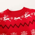 thumbnail image 6 of Tisuna Christmas Toddler Girls Boys Sweater Snowman Print Long Sleeve Crew Neck Tops Soft Warm Autumn Winter Kids Pullover Sweater Red Size 2-3 Years, 6 of 9