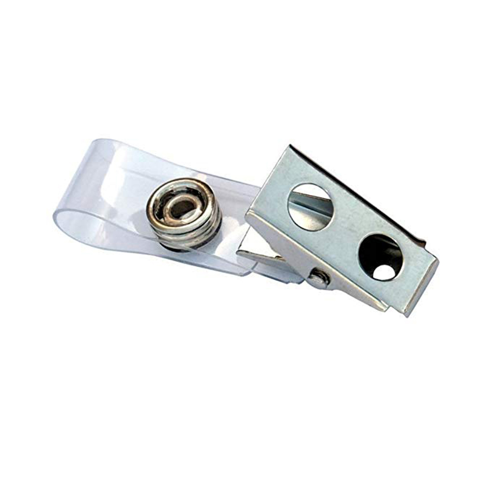 ROMANSENTIAL 150Pcs Metal Badge Reels with Belt Clips and Clear PVC Straps for Conventions and Seminars