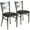 Black/Clear Coated, variant on Clear Coated ''X'' Back Metal Restaurant Chair,Black Vinyl Seat,PK2