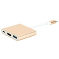thumbnail image 2 of Convertidor tipo c a HDMiUSB3.1 Carcasa de aleación de aluminio Soporte multipuerto compacto 1080P (Oro), 2 of 5