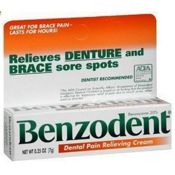 4 Pack Benzodent Denture Ointment - 0.25 Oz Each