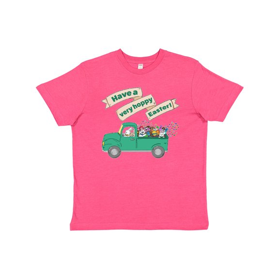 Inktastic Have a Very Hoppy Easter Green Bunny Truck Youth T-Shirt