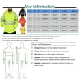 thumbnail image 6 of ZHaobin Man Sweatshirt Fashion High Visibility Mens Road Work Jacket Men'S Reflective Strip Hoodies Color Block Long Sleeve Work Coat (Green,XXXXL), 6 of 6