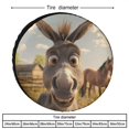 thumbnail image 2 of Funny Donkey Camping Spare Tire Cover Wildlife Animal Wheel Protectors Weatherproof Wheel Covers Universal Fit for Trailers SUV Truck Camper Travel 14 Inch, 2 of 8