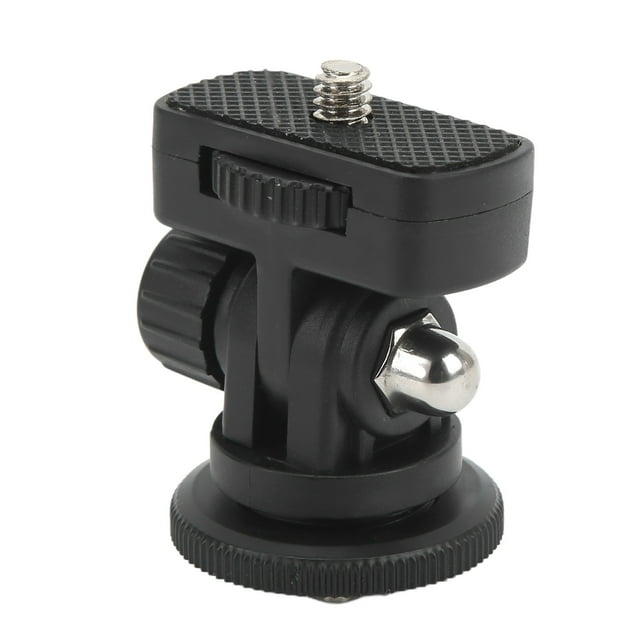 Cabeza de Bola de Trípode, Cabezal de Monitor ABS 1/4 Interfaz de Tornillo 180 Grados Ajuste Interfaz de Zapatos Fríos para Monitor