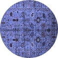thumbnail image 1 of Ahgly Company Machine Washable Indoor Round Oriental Blue Industrial Area Rugs, 3' Round, 1 of 4