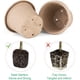 thumbnail image 3 of Zhuge 30 macetas de turba para plántulas, macetas biodegradables de 3,95 pulgadas para vivero de semillas con orificios de drenaje, 3 of 5