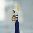 thumbnail image 3 of Brass Gourd Car Pendant Rearview Mirror Hanging Ornament Peace Amulet Chinese Style Interior Decor for Men Women, 3 of 6