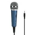 thumbnail image 3 of Micrófono de condensador con cable de 3,5 mm con adaptador de audio en forma de U para karaoke por computadora (azul), 3 of 10