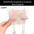 thumbnail image 2 of 2 pares de pinzas para el pelo con borlas y mariposas, clip lateral, pasadores de tela, clip para peinar el pelo de mariposa, accesorio para tocado, accesorios de boda para mujeres, niñas y, 2 of 7