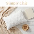 thumbnail image 3 of REGALWOVEN Short Plush Decorative Throw Pillow Covers Set of 2 for Living Room White 12" x 20", 3 of 5