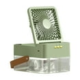 thumbnail image 2 of YiBai Humidifying Double Spray Desktop Fan Charging Plus Remote Control Fan Summer Folding Fan Charging Plus Remote Control 1200Ah, Army Green #N.3495, 2 of 6