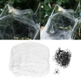thumbnail image 1 of Decoraciones De Tela De Araña De Halloween, Elasticidad De Mano De Obra Fina Decoración De Tela De Araña Dureza De Caucho De Poliéster Con 40 Arañas Falsas Para Halloween, 1 of 7
