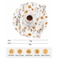 thumbnail image 6 of 13 Inch Round Placemats Set of 6, Brown Spring Floral Non Slip Heat Insulation PP Table Mats, Flowers Botanical Elegant Pastoral Washable Place Mats for Kitchen Dining Party Table Decor, 6 of 7