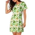 thumbnail image 2 of Picia St. Patrick's day Pattern Women’s Nightdress – Casual Short-sleeved Loose-Fit Sleepwear, Soft Cotton Short-Sleeve Sleep Shirt for Relaxation & Comfort, 2 of 6