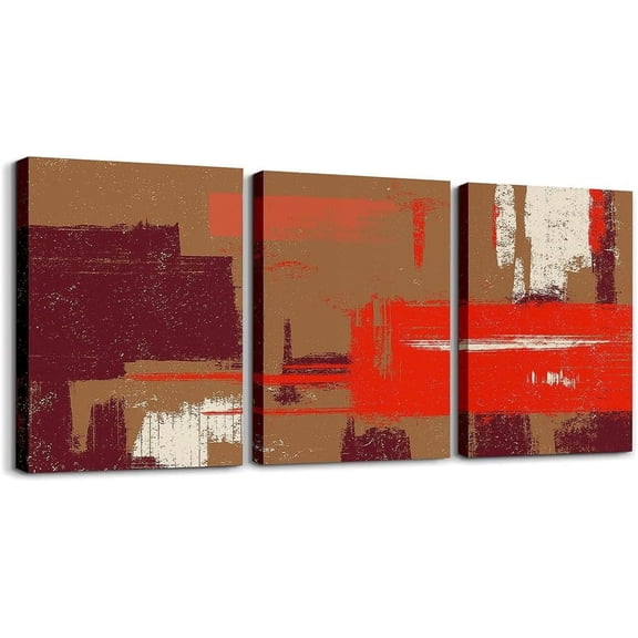 Hieng Pink Grey Canvas Wall Art for Living Room Modern Stripes Decor Abstract Office Painting Pictures Artwork for Room Posters （Only canvas）