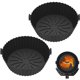 thumbnail image 3 of 2 ollas de silicona para freidora de aire con asa, forro de freidora de aire reutilizable, resistente al calor, cesta de silicona para freidora de aire, bandeja redonda para hornear, accesorios para f, 3 of 11