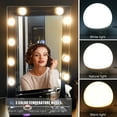 thumbnail image 4 of Hvxrjkn LED Vanity Mirror Lights with Dimmable Bulbs 3 Color Modes Style Makeup Lights Bath Mirror Lamps with USB Cable Power Mirror String Light LED Mirror Light Kit, 4 of 8