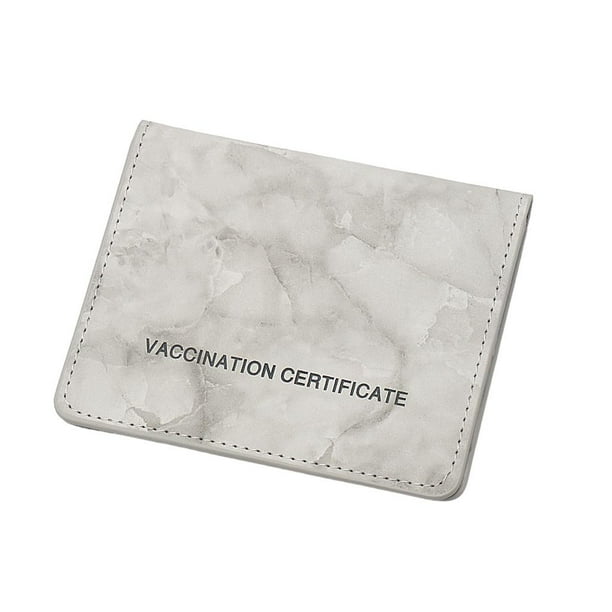 Funda protectora multiusos para tarjeta de vacunación, protector de identidad, tarjeta de visita Gris