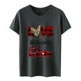 thumbnail image 4 of Hyknon Hauts pour Femmes Col Rond T-Shirts Imprimés Manches Courtes Blouse Polyvalente pour Sortir, 4 of 5