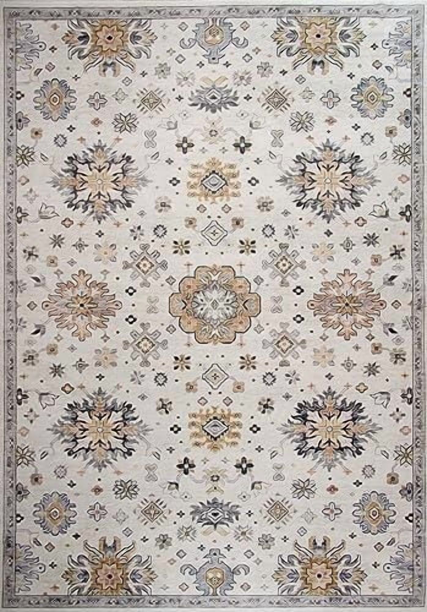 Rug Branch Vintage Distressed Cream Gold Indoor Area Rug