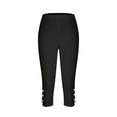 thumbnail image 5 of Annhoo Women's Capris Leggings High Waisted Yoga Stretchy Comfy Compression Cropped Workout Athletic Pants, 5 of 7