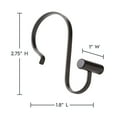 thumbnail image 6 of Better Homes & Gardens S-Shape Rustproof Stainless Steel Shower Hooks with T-Bar Ends, Black, 12, 6 of 7