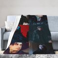 thumbnail image 3 of Manta de vellón ultra suave con microcaídas en la música al revés, manta para aire acondicionado, manta cálida, toalla, mantas imprescindibles, mantas de picnic para todas las estaciones, sofá cama,, 3 of 7