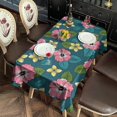 thumbnail image 2 of Pioneer Flower Floral Print Pattern Rectangle Tablecloth 60"x102", Waterproof Polyester Table Cloth, Wipeable Spillproof for Dining Camping Indoor Outdoor, 2 of 6