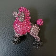 thumbnail image 6 of Eosunjian Creative Cute Poodle Dog Shape Brooch Sparkling Rhinestone Coat Lapel Pin Dress Shawl Scarf Hat Animal Badge Jewelry Gift Champagne, 6 of 13