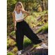 thumbnail image 4 of Pantalones Palazzo Harem Informales Holgados con Cordón para Mujer, para Verano, Playa, Viajes, Vacaciones, con Bolsillos. Negro L, 4 of 6