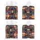 thumbnail image 2 of Fotbe Skulls and Flowers Porta Pañuelos Decorativo de Cuero, Caja Cuadrada Moderna para Pañuelos Faciales, Organizador y Dispensador 5x5x5'', 2 of 7