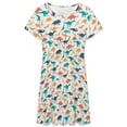 thumbnail image 3 of Dinosaurs Silhouette Sundress Short Sleeve Dress Summer Women Clothes Dress for Women Dresses, 3 of 7